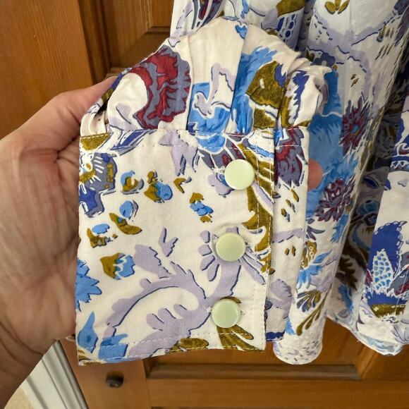 Isabel Marant Étoile Floral Side Button Long Sleeve EU 34/US 4  Shirt MSRP $490 - Picture 3 of 11